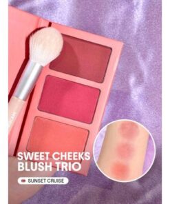 ⁦مجموعة أحمر الخدود SHEGLAM Sweet Cheeks Blush Trio - Sunset Cruise المكونة من 3 ألوان بودرة أحمر الخدود.⁩ - الصورة ⁦6⁩