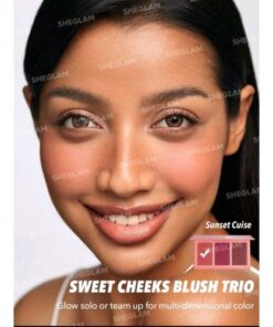 ⁦مجموعة أحمر الخدود SHEGLAM Sweet Cheeks Blush Trio - Sunset Cruise المكونة من 3 ألوان بودرة أحمر الخدود.⁩ - الصورة ⁦5⁩