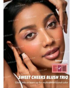 ⁦مجموعة أحمر الخدود SHEGLAM Sweet Cheeks Blush Trio - Sunset Cruise المكونة من 3 ألوان بودرة أحمر الخدود.⁩ - الصورة ⁦4⁩